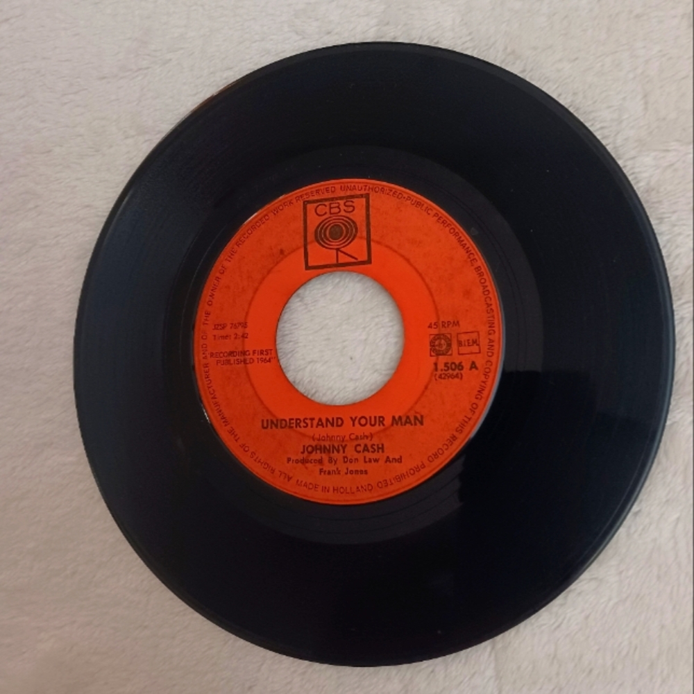 Johnny Cash Vinyl 45' Record